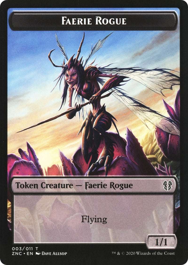 Faerie Rogue // Goblin Rogue Double-Sided Token (3 // 5) (Commander: Zendikar Rising)