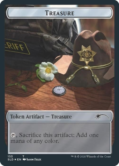 Image for Treasure // Walker (Bicycle Girl) Double-sided Token (153 // 148) - Magic: The Gathering
