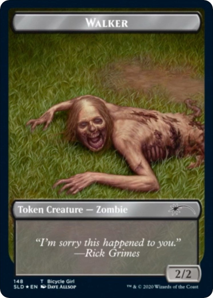 Walker (Bicycle Girl // Well Walker) Double-sided Token (148) (Secret Lair Drop Series)