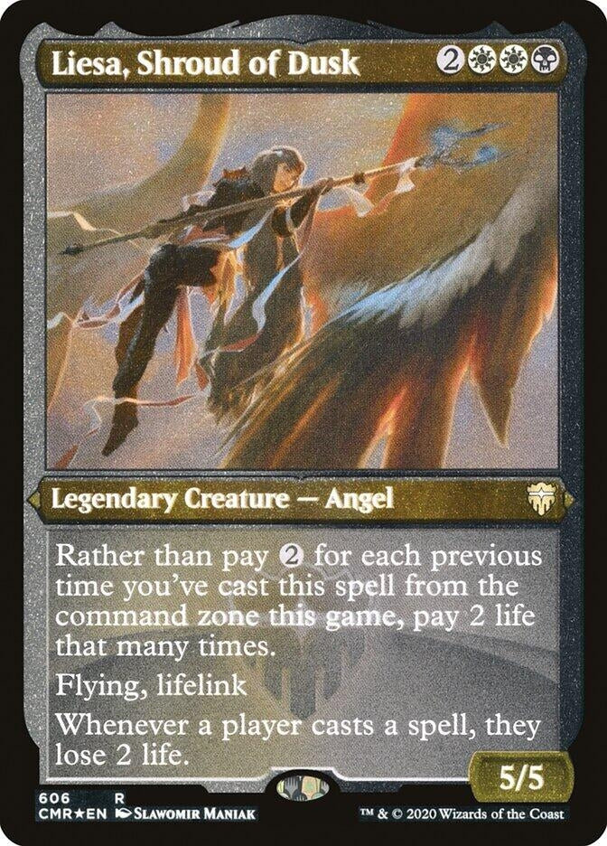 Liesa, Shroud of Dusk (Foil Etched) (606) (Commander Legends)