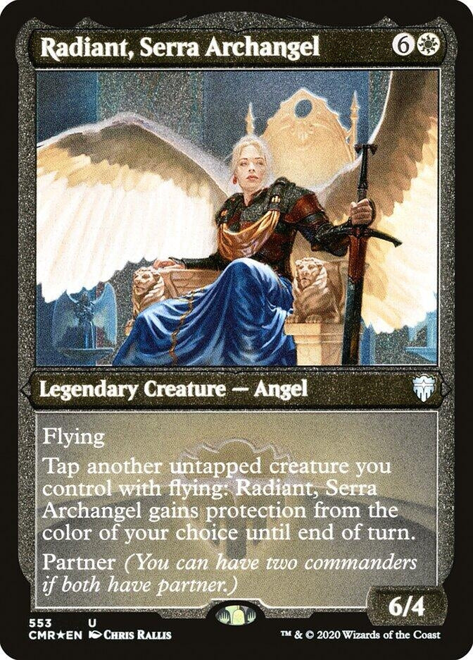 Radiant, Serra Archangel (Foil Etched) (553) (Commander Legends)