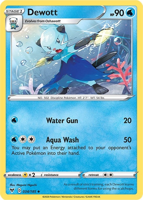 Image for Dewott (034/185) (SWSH04: Vivid Voltage) - Pokemon