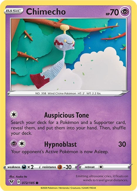 Image for Chimecho (072/185) (SWSH04: Vivid Voltage) - Pokemon