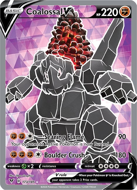 Image for Coalossal V (Full Art) (173/185) (SWSH04: Vivid Voltage) - Pokemon