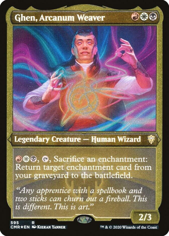 Ghen, Arcanum Weaver (Foil Etched) (595) (Commander Legends)