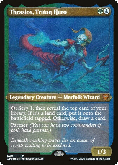 Thrasios, Triton Hero (Foil Etched) (538) (Commander Legends)