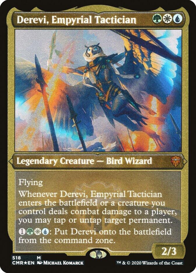 Derevi, Empyrial Tactician (Foil Etched) (518) (Commander Legends)