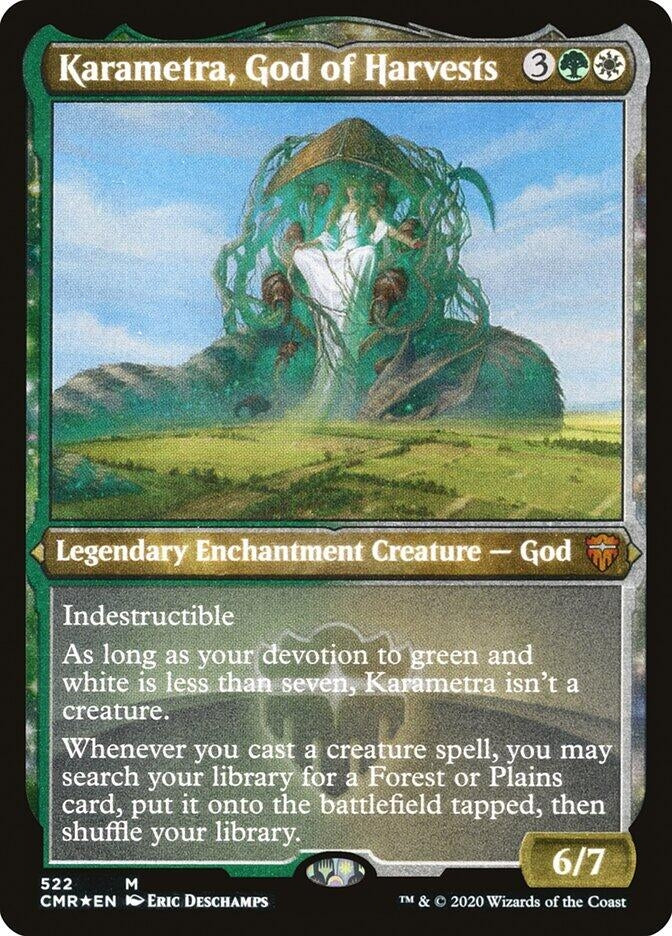 Karametra, God of Harvests (Foil Etched) (522) (Commander Legends)