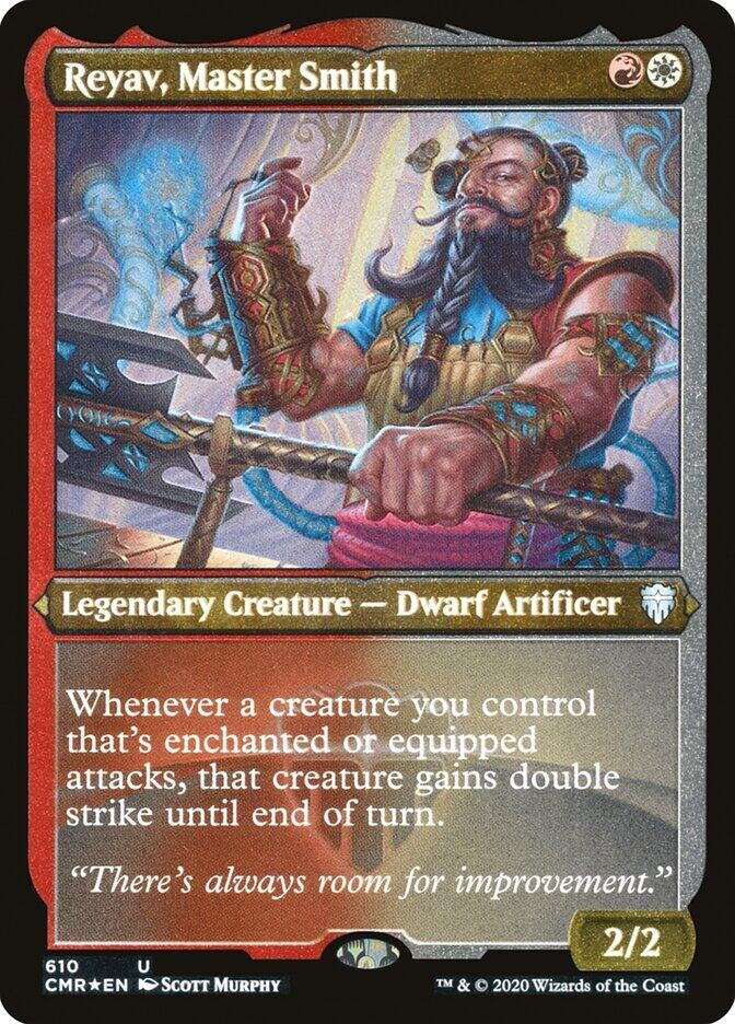 Reyav, Master Smith (Foil Etched) (610) (Commander Legends)
