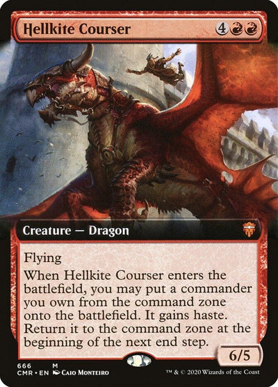 Hellkite Courser (Extended Art) (666) (Commander Legends)