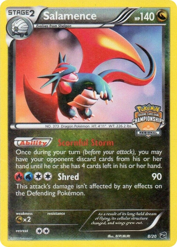 Image for Salamence - 8/20 (Regional Championships) (008/020) (League & Championship Cards) - Pokemon