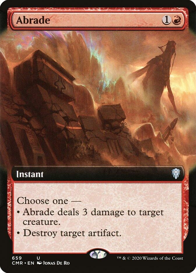 Abrade (Extended Art) (659) (Commander Legends)