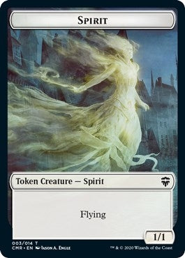 Spirit // Zombie Double-Sided Token (3 // 6) (Commander Legends)