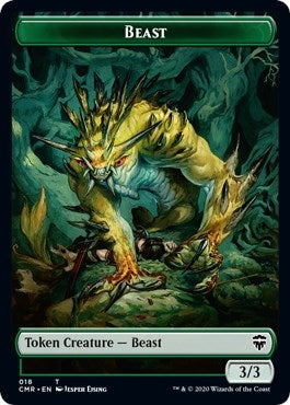 Beast (018) // Beast (019) Double-Sided Token (18 // 19) (Commander Legends)