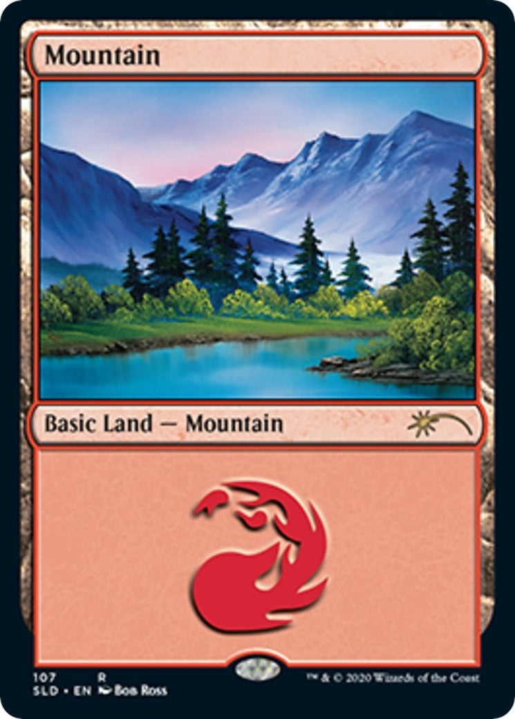 Mountain (107) (Bob Ross) (107) (Secret Lair Drop Series)