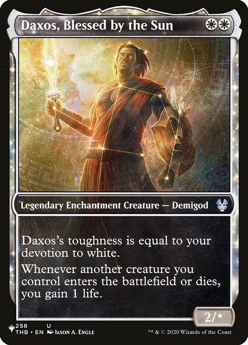 Daxos, Blessed by the Sun (Showcase) (258/254) (The List Reprints)