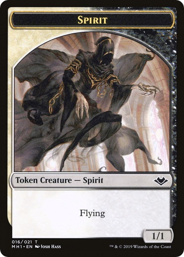 Spirit // Golem Double-Sided Token (16 // 18) (Modern Horizons)
