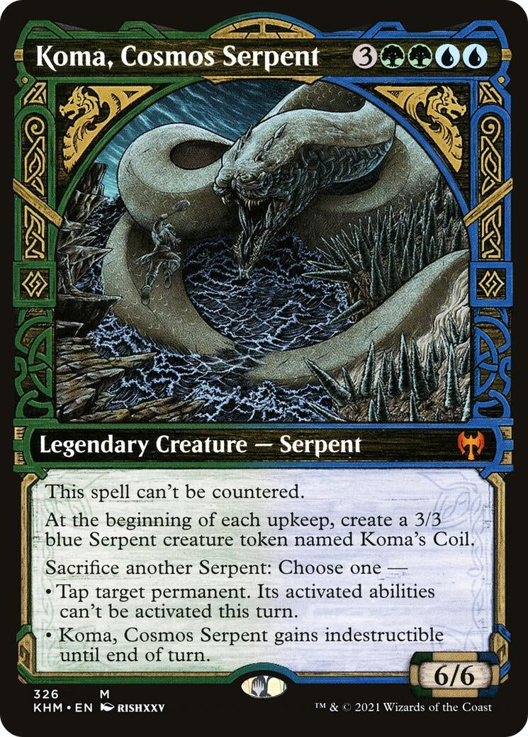 Koma, Cosmos Serpent (Showcase) (326) (Kaldheim)