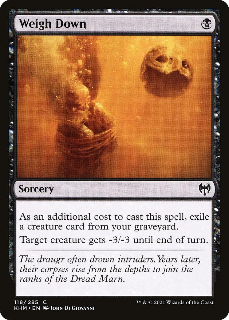 Image for Weigh Down (118) - Magic: The Gathering