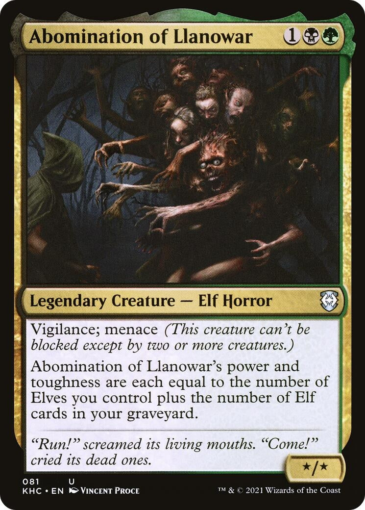Abomination of Llanowar (81) (Commander: Kaldheim)