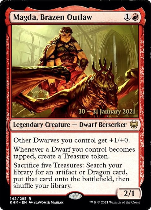 Magda, Brazen Outlaw (142) (Prerelease Cards)