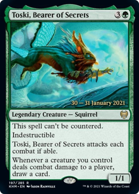 Toski, Bearer of Secrets (197) (Prerelease Cards)