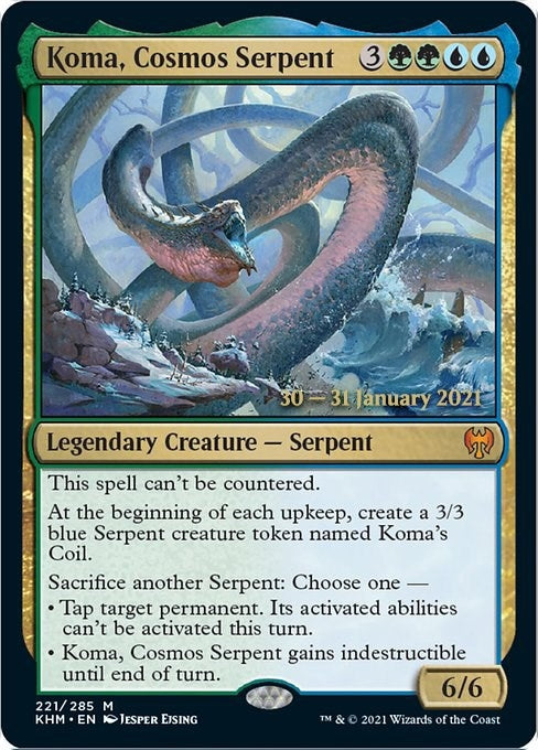 Koma, Cosmos Serpent (221) (Prerelease Cards)