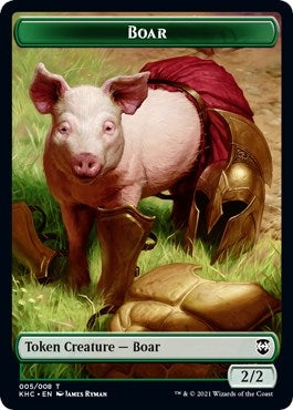 Boar // Spirit Double-Sided Token (5 // 4) (Commander: Kaldheim)