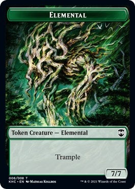 Elemental // Elf Warrior Double-Sided Token (6 // 15) (Commander: Kaldheim)