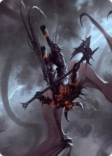 Burning-Rune Demon Art Card (20) (Art Series: Kaldheim)