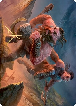 Dwarven Reinforcements Art Card (Gold-Stamped Signature) (33) (Art Series: Kaldheim)