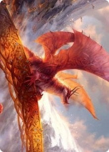 Goldspan Dragon Art Card (35) (Art Series: Kaldheim)