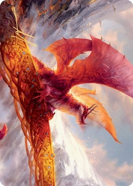 Goldspan Dragon Art Card (Gold-Stamped Signature) (35) (Art Series: Kaldheim)
