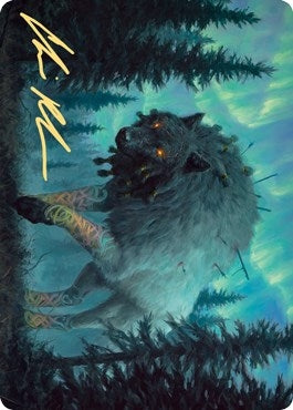 Sarulf, Realm Eater Art Card (Gold-Stamped Signature) (65) (Art Series: Kaldheim)