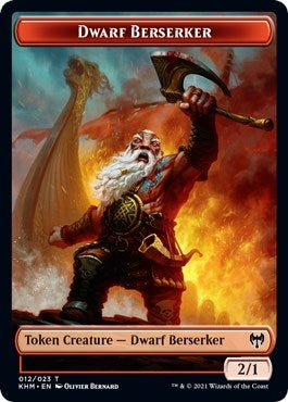 Dwarf Berserker // Cat Double-Sided Token (12 // 14) (Kaldheim)