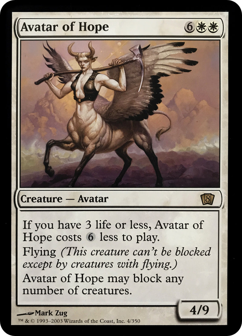 Avatar of Hope (8th Edition) (4) (Oversize Cards)