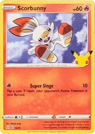 Image for Scorbunny (016/025) (McDonald's 25th Anniversary Promos) - Pokemon