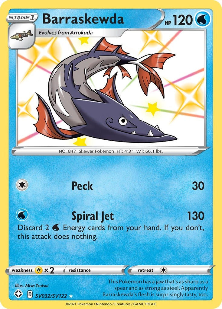 Image for Barraskewda (SV032/SV122) (Shining Fates: Shiny Vault) - Pokemon