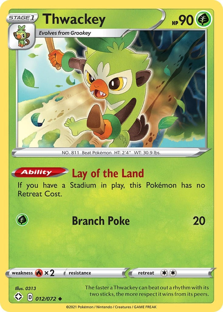Image for Thwackey (012/072) (Shining Fates) - Pokemon