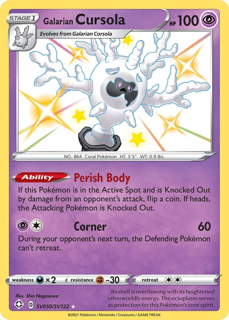 Image for Galarian Cursola (SV050/SV122) (Shining Fates: Shiny Vault) - Pokemon