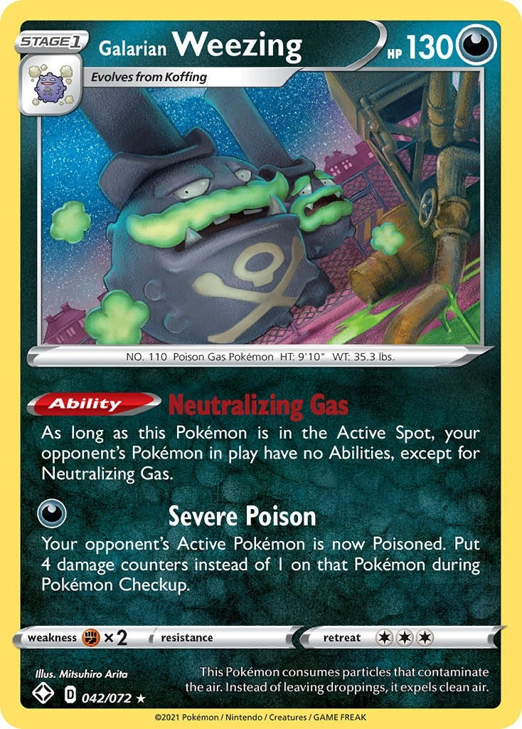 Image for Galarian Weezing (042/072) (Shining Fates) - Pokemon