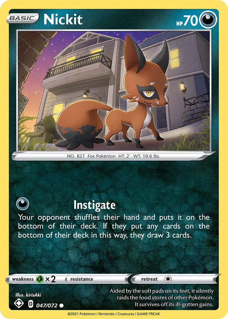 Image for Nickit (047/072) (Shining Fates) - Pokemon
