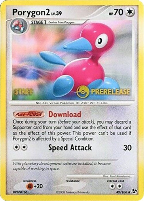 Image for Porygon2 - 49/106 (Prerelease) [Staff] (49/106) (Diamond and Pearl Promos) - Pokemon