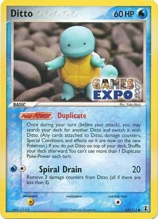 Image for Ditto (Squirtle) - 64/113 (Games Expo 2007) (064/113) (Miscellaneous Cards & Products) - Pokemon