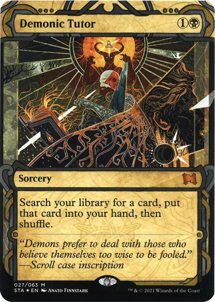 Demonic Tutor (Foil Etched) (27) (Strixhaven: Mystical Archives)