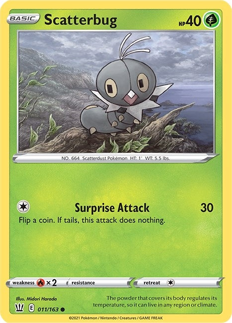 Image for Scatterbug (011/163) (SWSH05: Battle Styles) - Pokemon