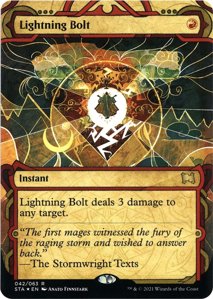 Lightning Bolt (Foil Etched) (42) (Strixhaven: Mystical Archives)