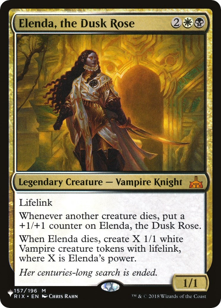Elenda, the Dusk Rose (157/196) (The List Reprints)