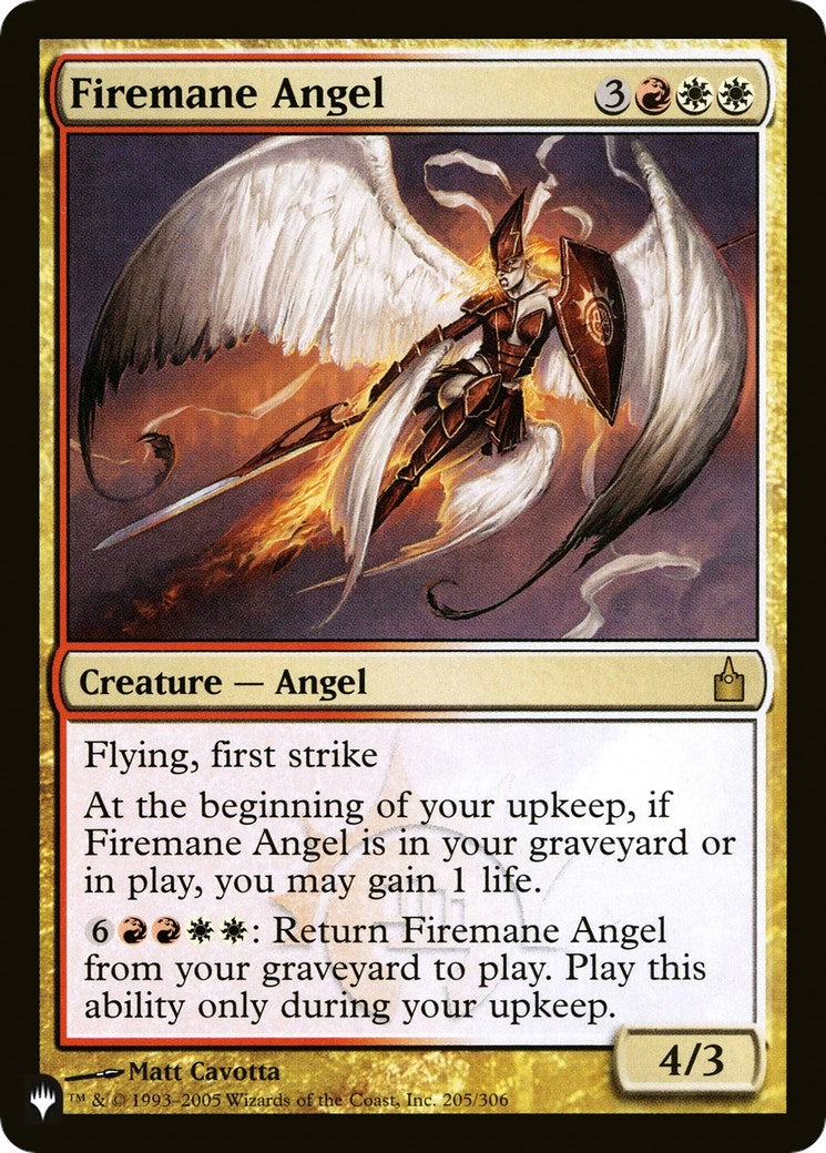 Firemane Angel (205/306) (The List Reprints)