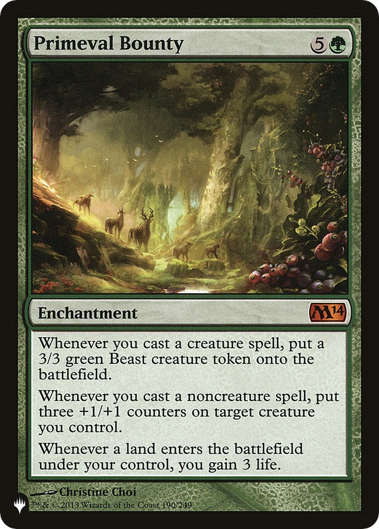 Primeval Bounty (190/249) (The List Reprints)